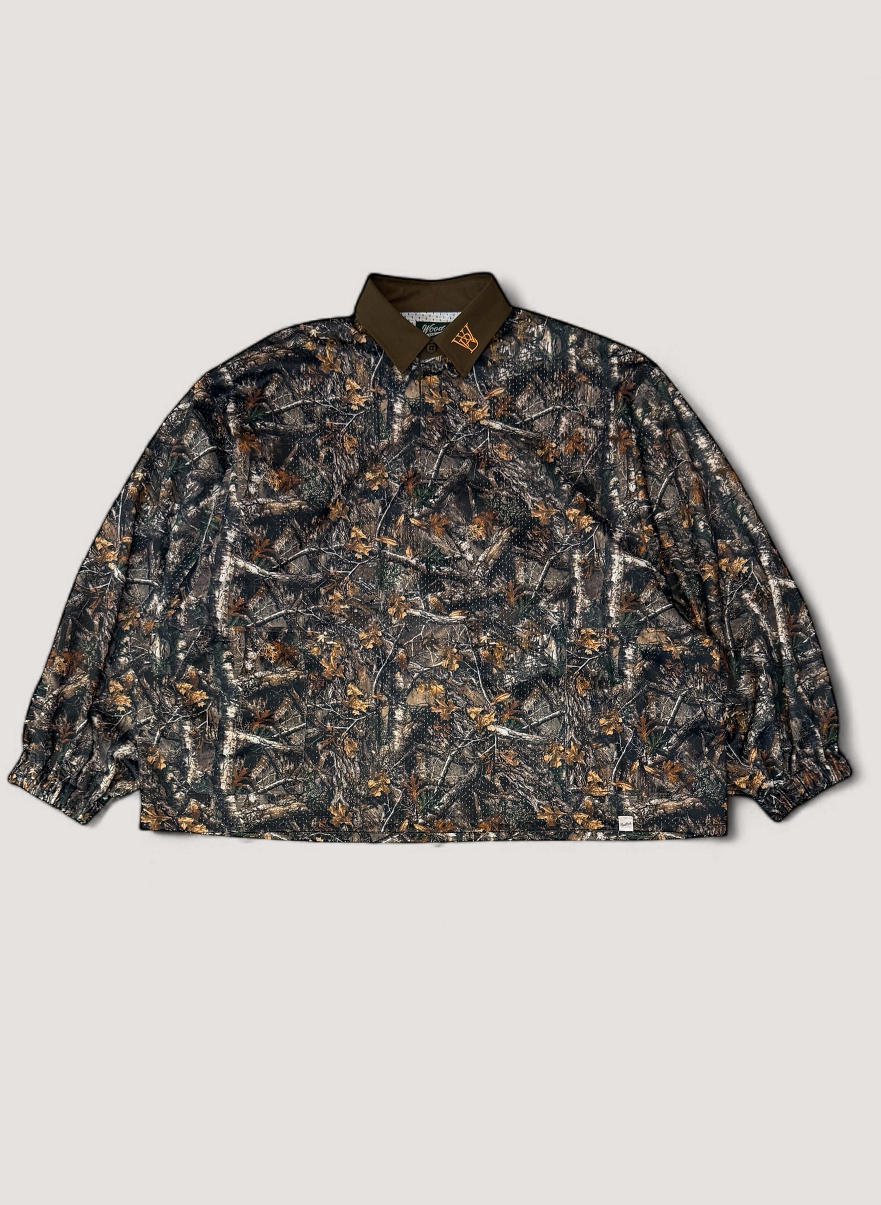 トップス WOODBLOCK LS MESH RUGGER SHIRT REAL TREE WOODBLOCK LS MESH RUGGER SHIRT REAL TREE CAMO/ORANGE (WB-25AW-003)