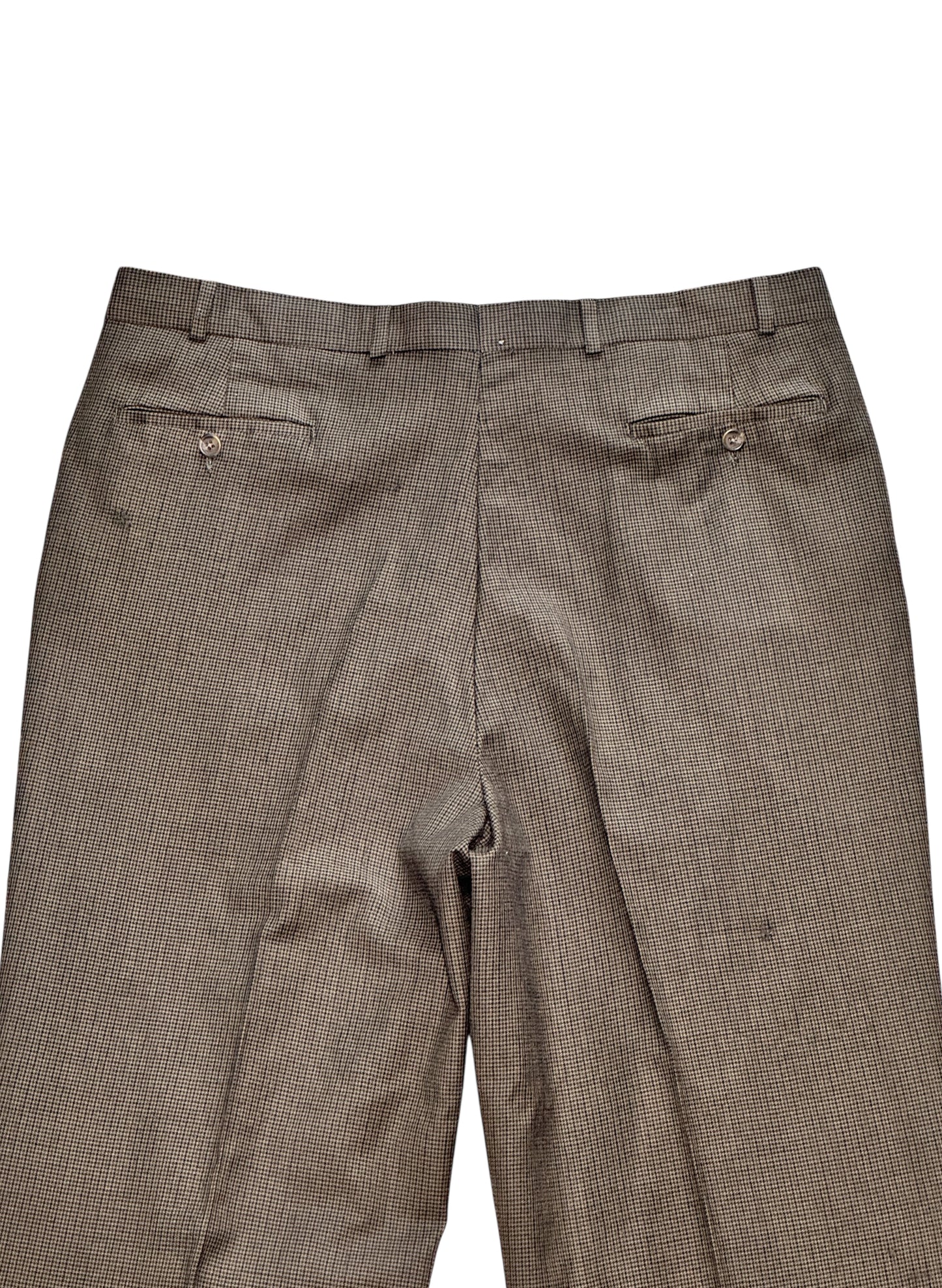 (SUP-530) RALPH LAUREN HOUNDSTOOTH WOOL TROUSERS "DAMAGE" - MADE IN CANADA