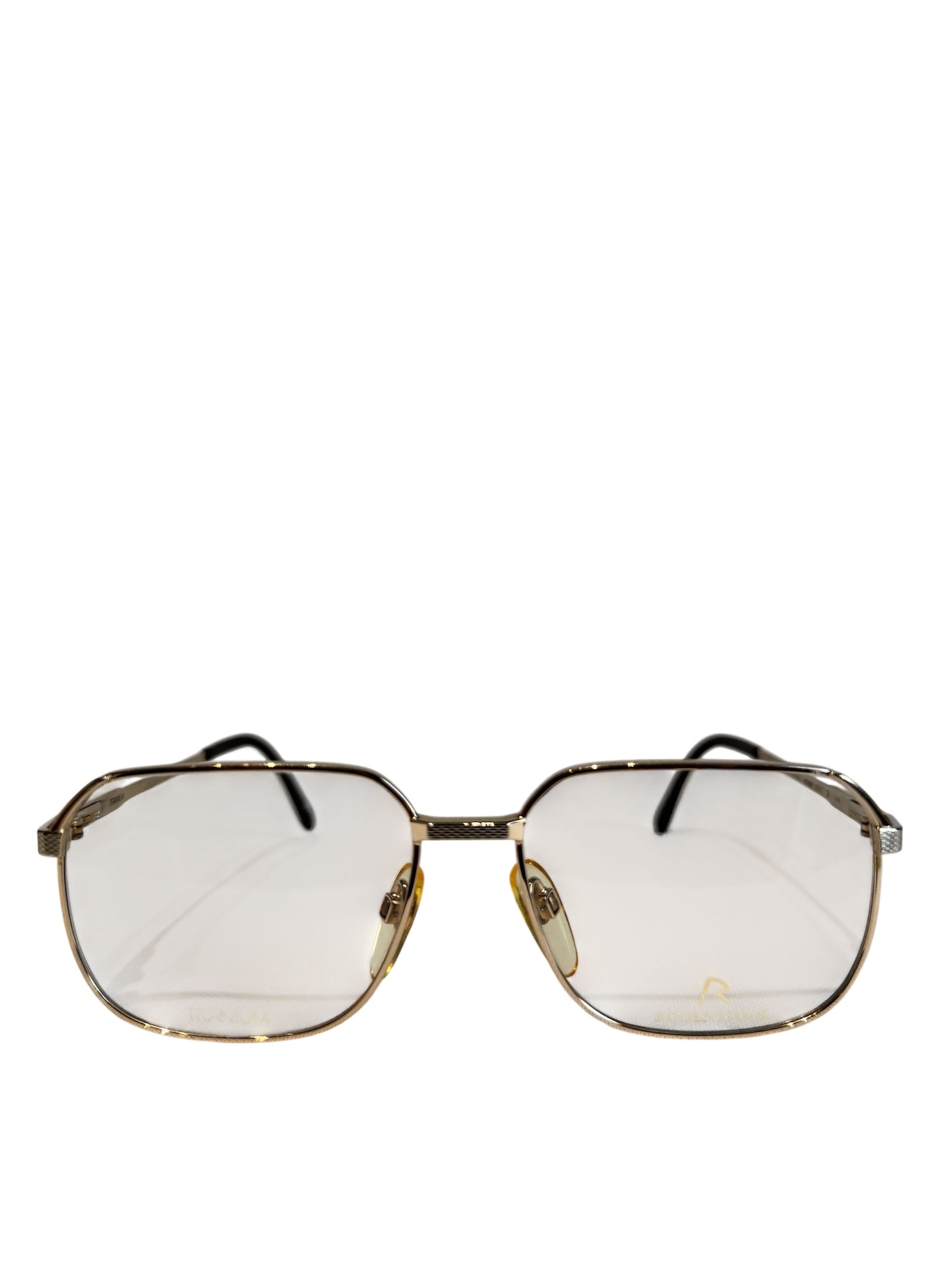 (SUP-418) 90s VINTAGE GOLD FRAME GLASSES RODENSTOCK TITANIUM