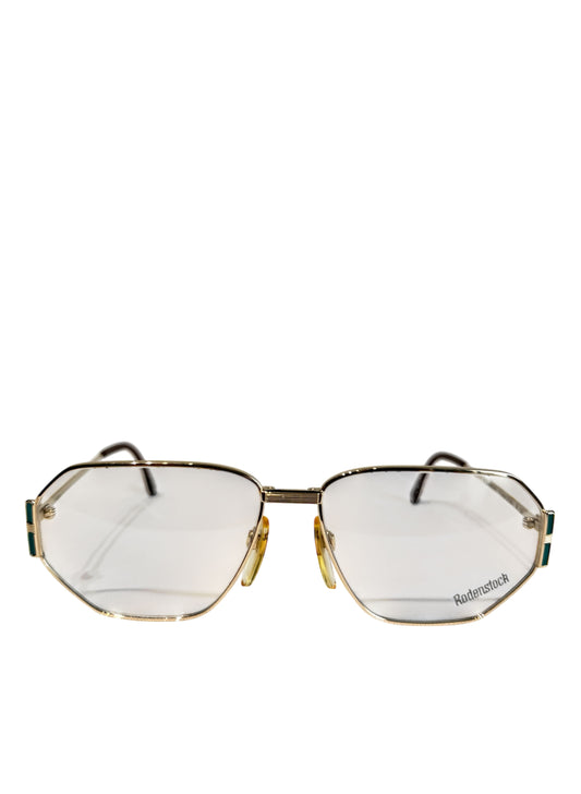 (SUP-372) 90s VINTAGE GOLD FRAME GLASSES "Rodenstock"