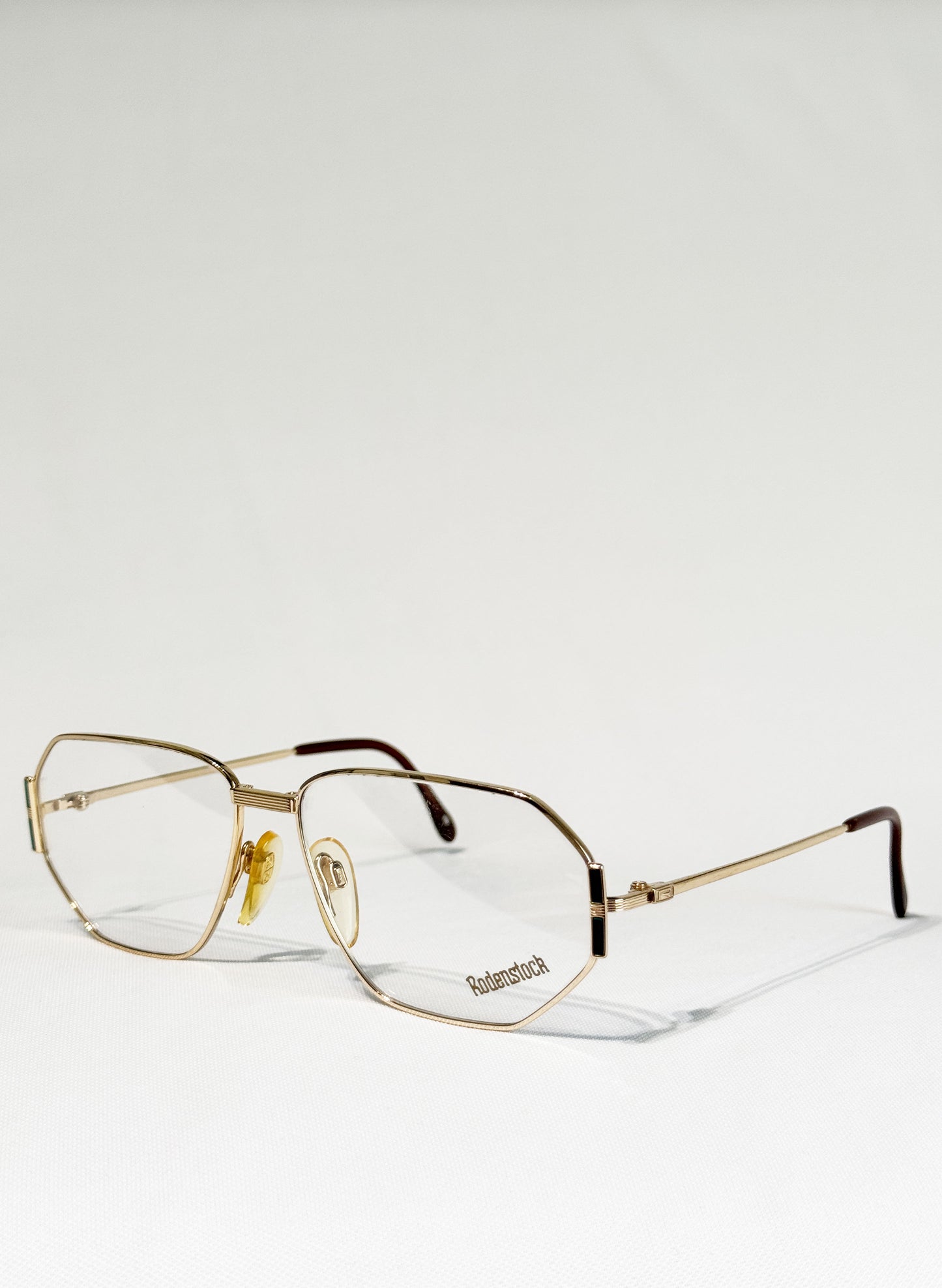 (SUP-372) 90s VINTAGE GOLD FRAME GLASSES "Rodenstock"