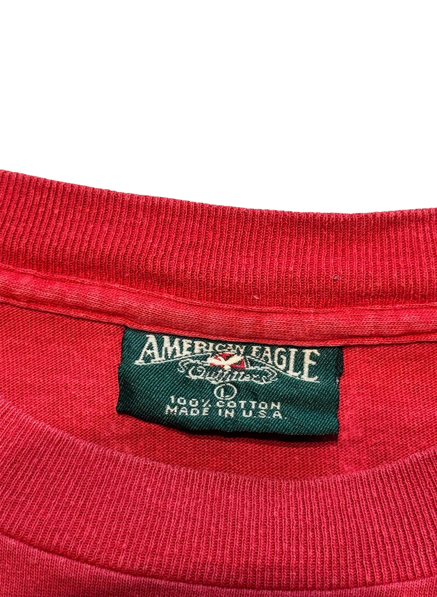 (SUP-399) 90's AMERICAN EAGLE "TENNIS" TEE - MADE IN U.S.A. (L)