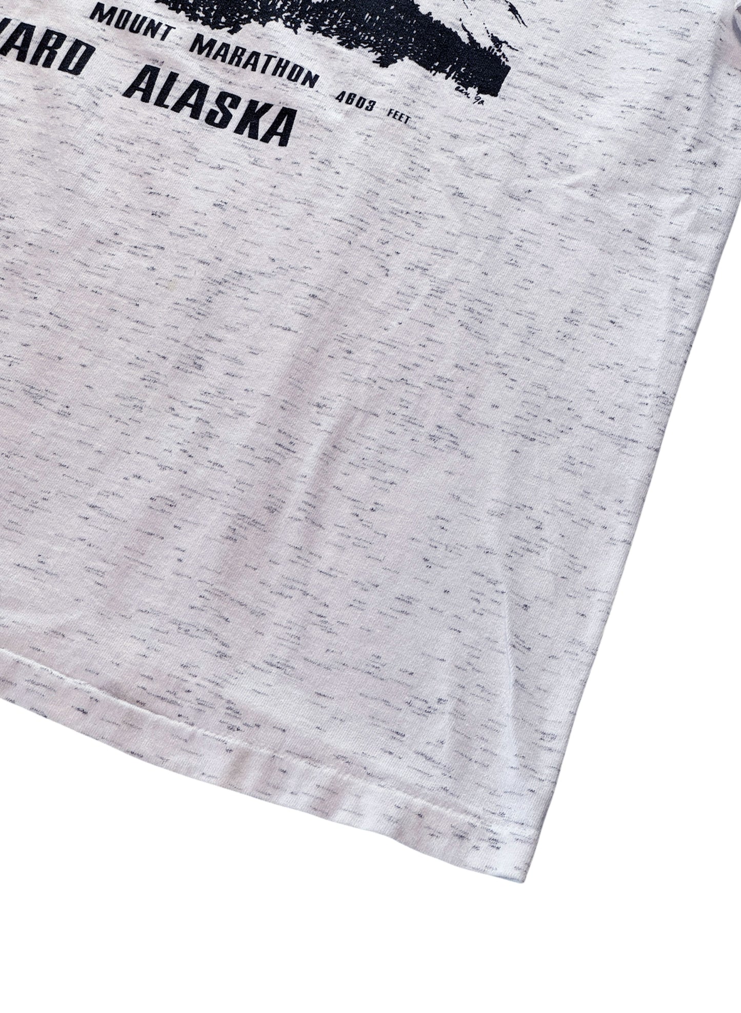 (SUP-408) 90s SEWARD ALASKA MATATHON TEE - MADE IN U.S.A. (L)