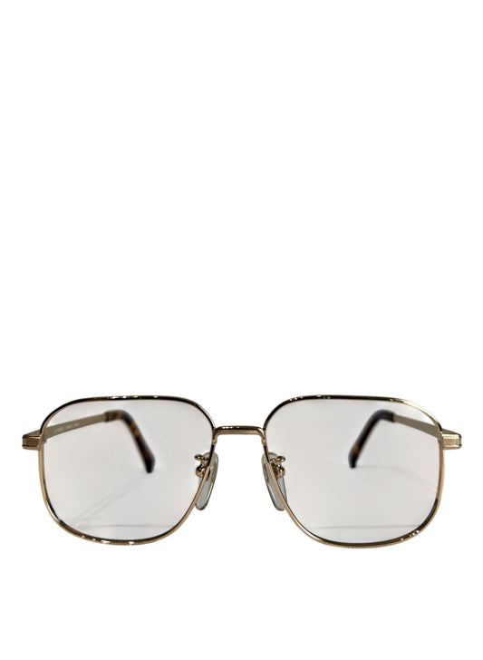 (SUP-356) 90's VINTAGE GOLD FRAME GLASSES "TOROY" - MADE IN JAPAN(レンズなし)