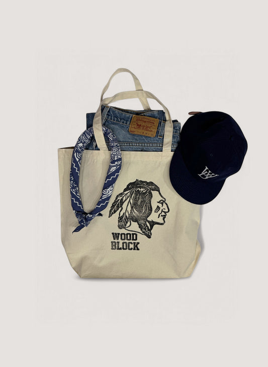 WOODBLOCK SOUVENIR TOTE BAG B (WB-25SS-008)