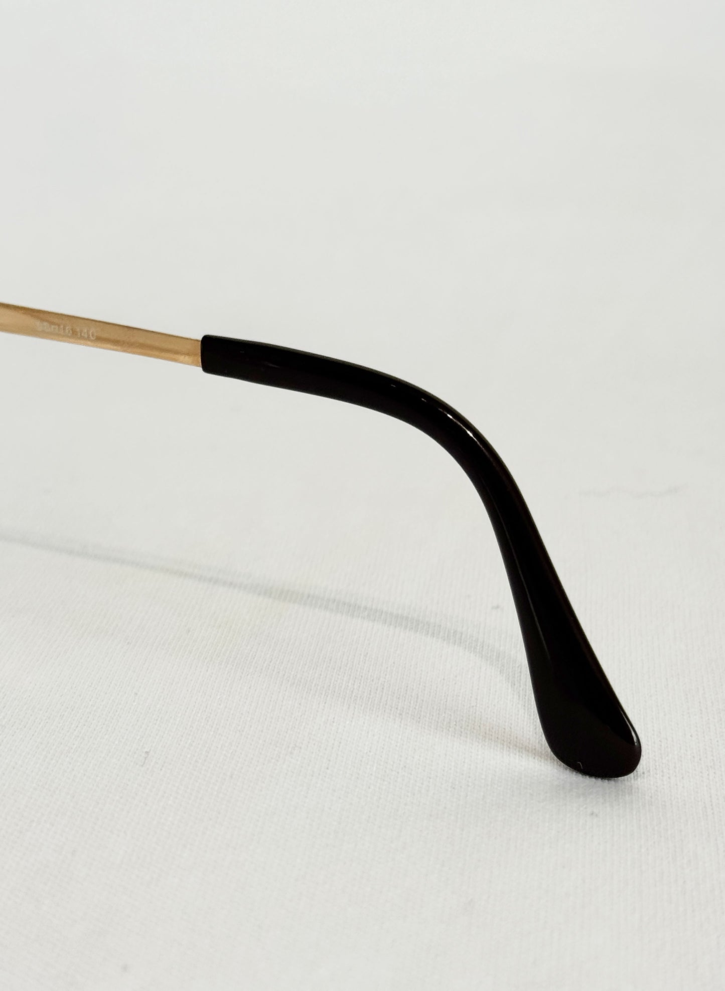 (SUP-557) 90s VINTAGE TWO BRIDGE GOLD FRAME GLASSES Nikon TITEX Ⅱ Ti-P