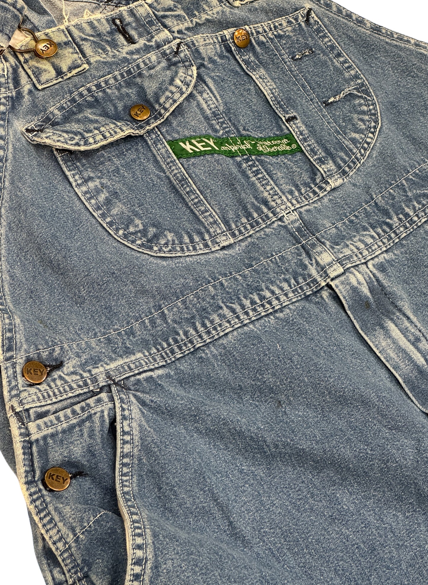 (UD-242) KEY 17754 VINTAGE DENIM OVERALLS