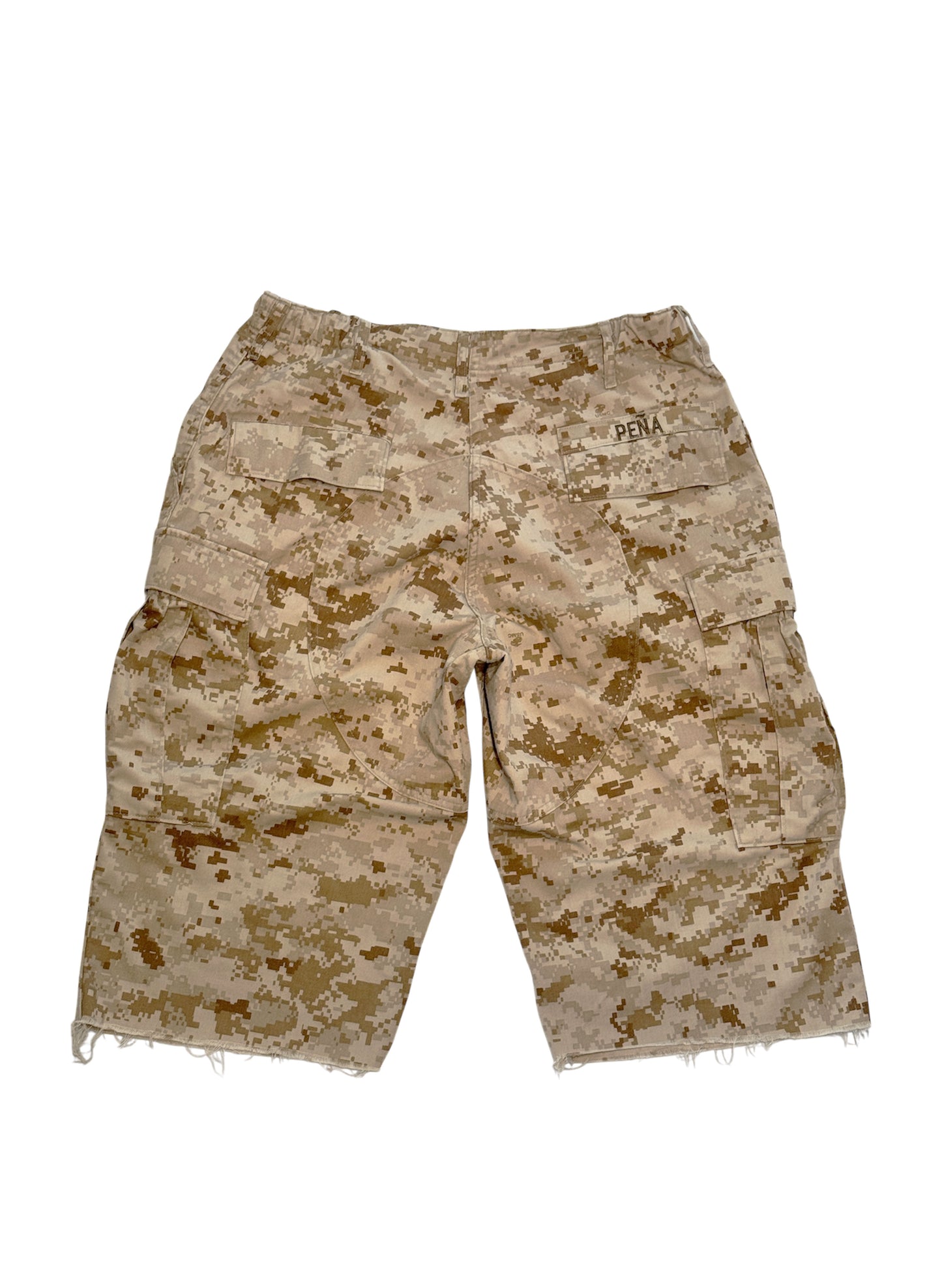 (SUP-397) USMC DESERT CAMO "CUT OFF" JORTS - MEDIUM (w31-w35まで対応)