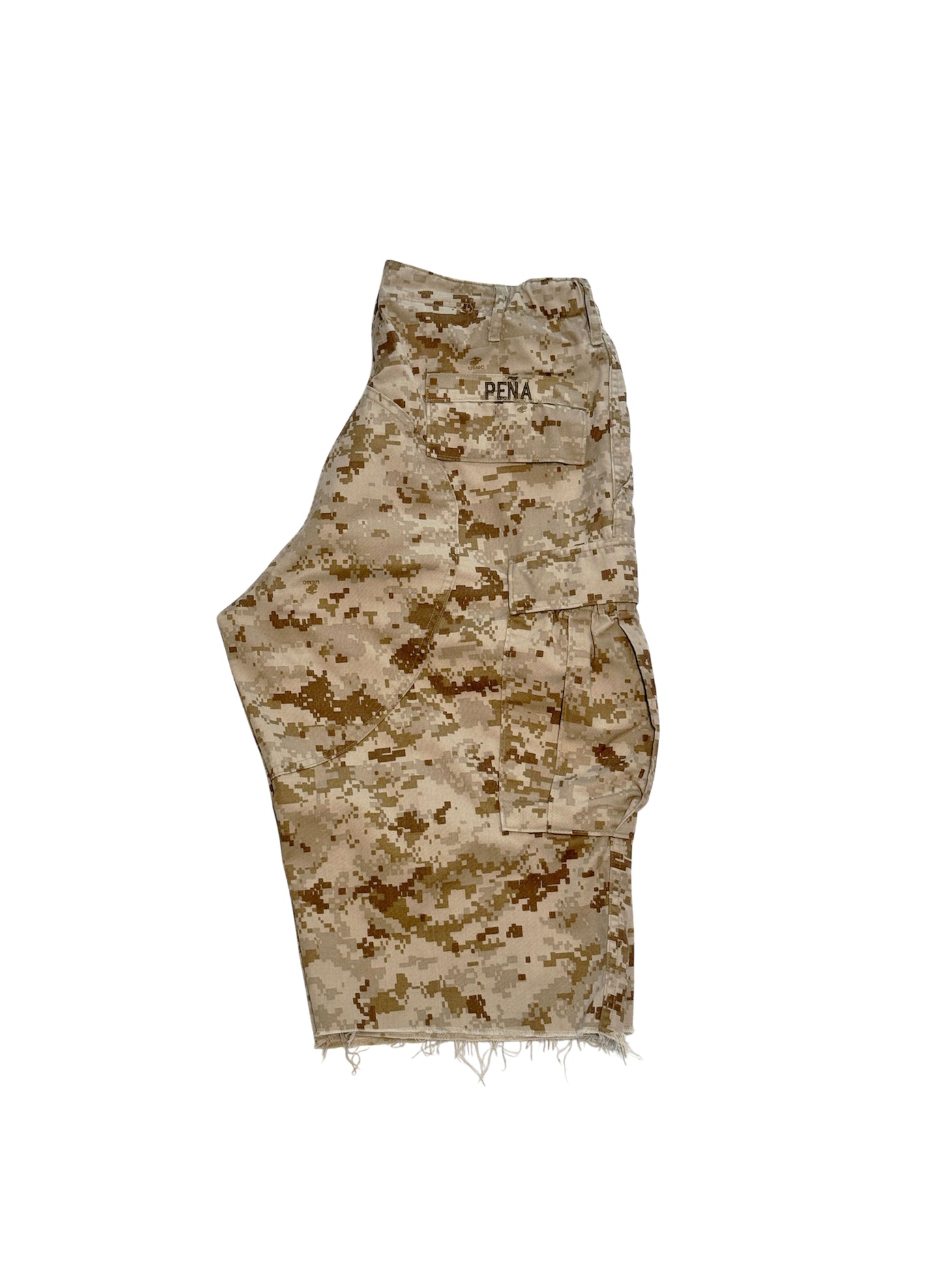 (SUP-397) USMC DESERT CAMO "CUT OFF" JORTS - MEDIUM (w31-w35まで対応)