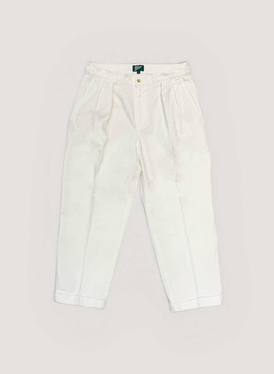 WOODBLOCK 2TUCK CHINO TROUSERS WHITE (WB-CL-001)