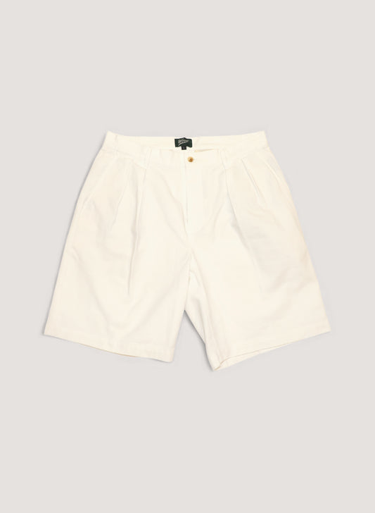 WOODBLOCK 2TUCK CHINO SHORT PANT WHITE (WB-25SS-013)