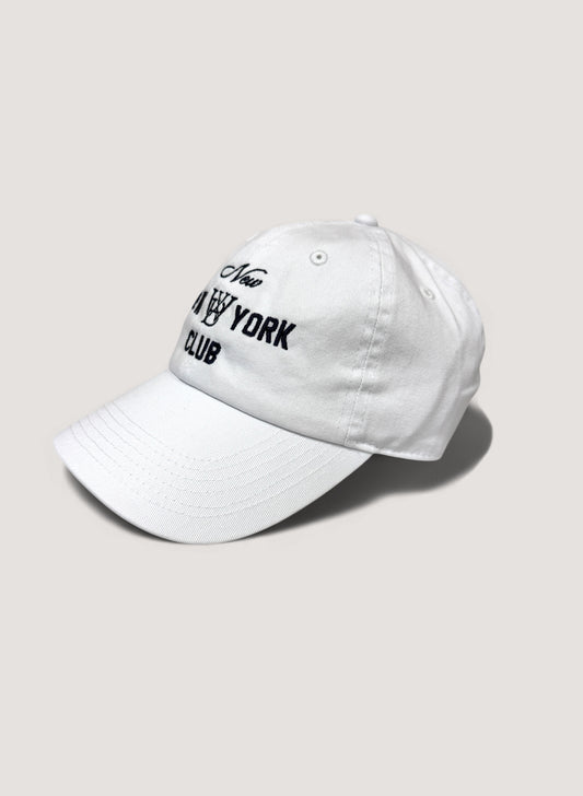 WOODBLOCK x NEW NEW YORK CLUB COTTON TWILL 6PANEL CAP WHITE/NAVY(WB-25SS-016)