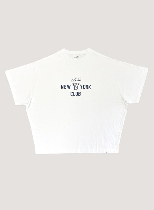 WOODBLOCK x NEW NEW YORK CLUB S/S RELAX T-SHIRT WHITE/NAVY (WB-25SS-015)