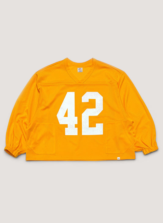 WOODBLOCK 42 MESH FOOTBALL LS SHIRT YELLOW/WHITE (WB-25SS-004)