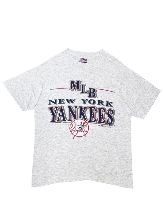 (SUP-841) 1991 MLB NEW YORK YANKEES TEE - M - MADE IN U.S.A.