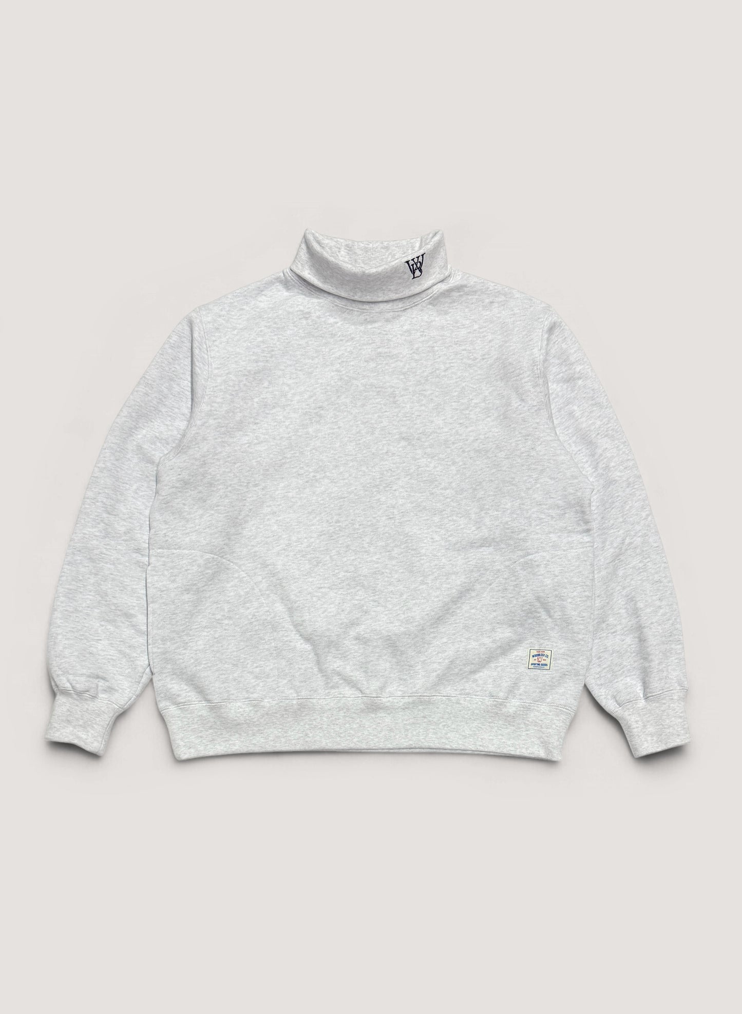 WOODBLOCK SWEAT TURTLE NECK ASH GREY (WB-25SS-003)