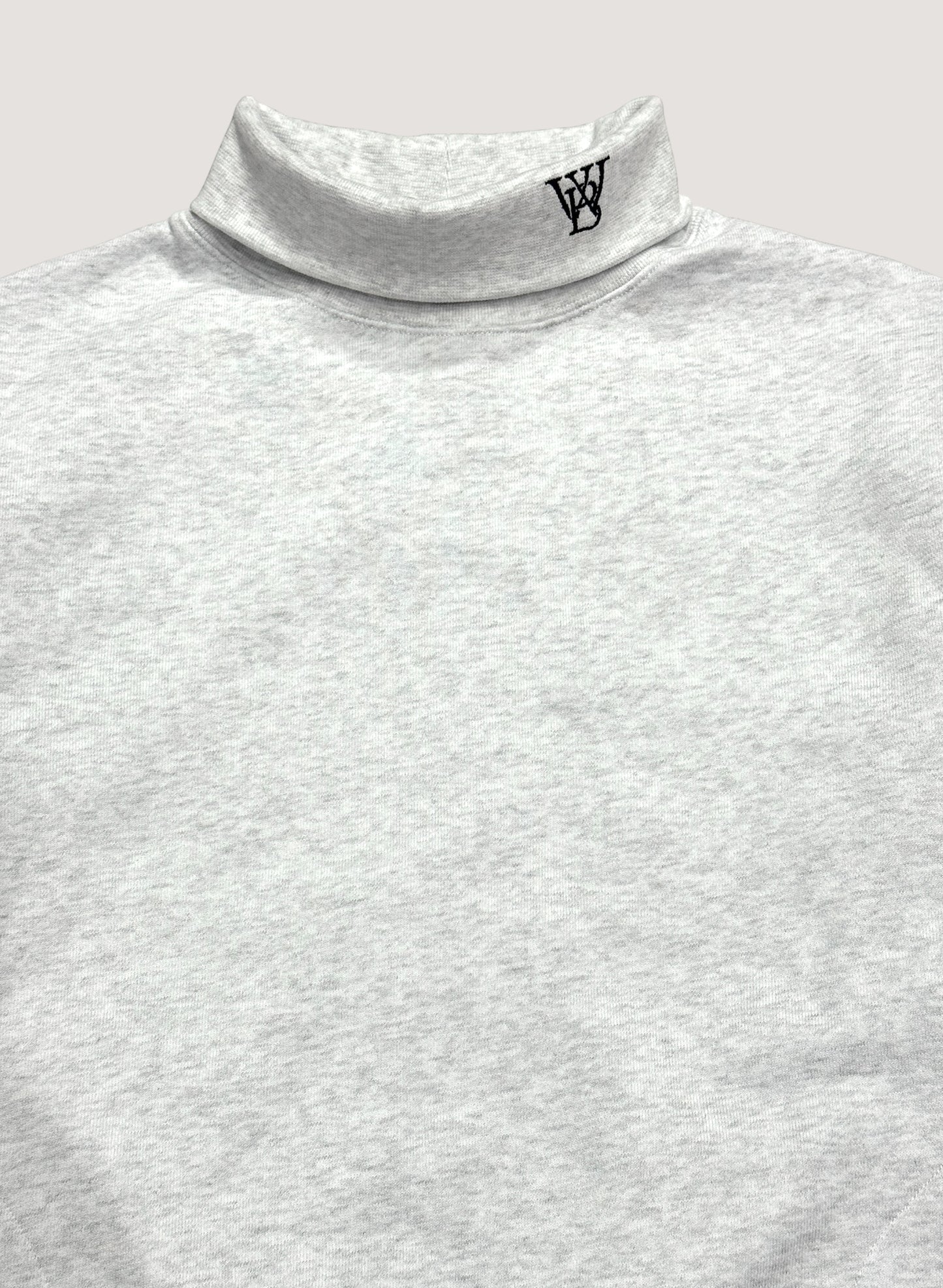 WOODBLOCK SWEAT TURTLE NECK ASH GREY (WB-25SS-003)
