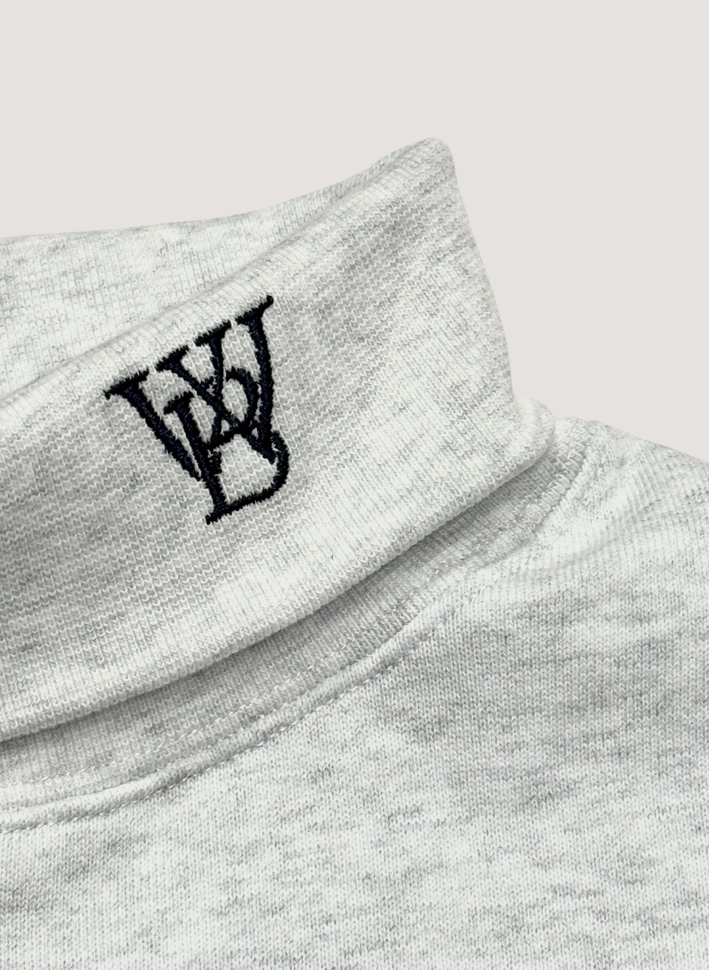 WOODBLOCK SWEAT TURTLE NECK ASH GREY (WB-25SS-003)