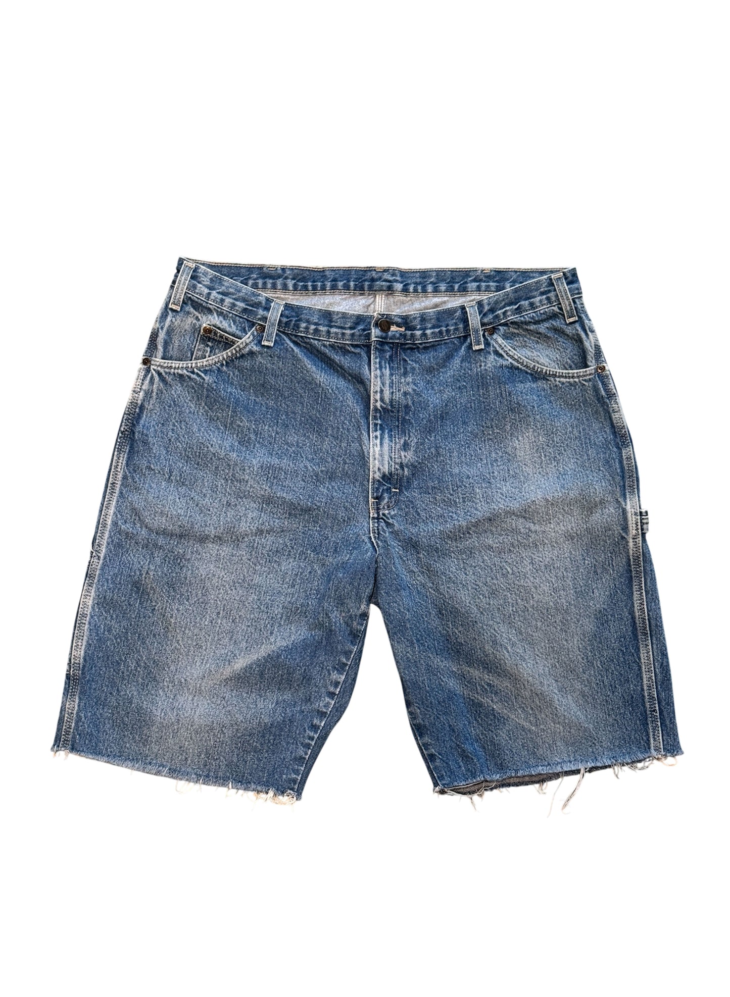 (SUP-395) 90's Dickies CARPENTER DENIM SHORTS "CUT OFF" (w40相当)
