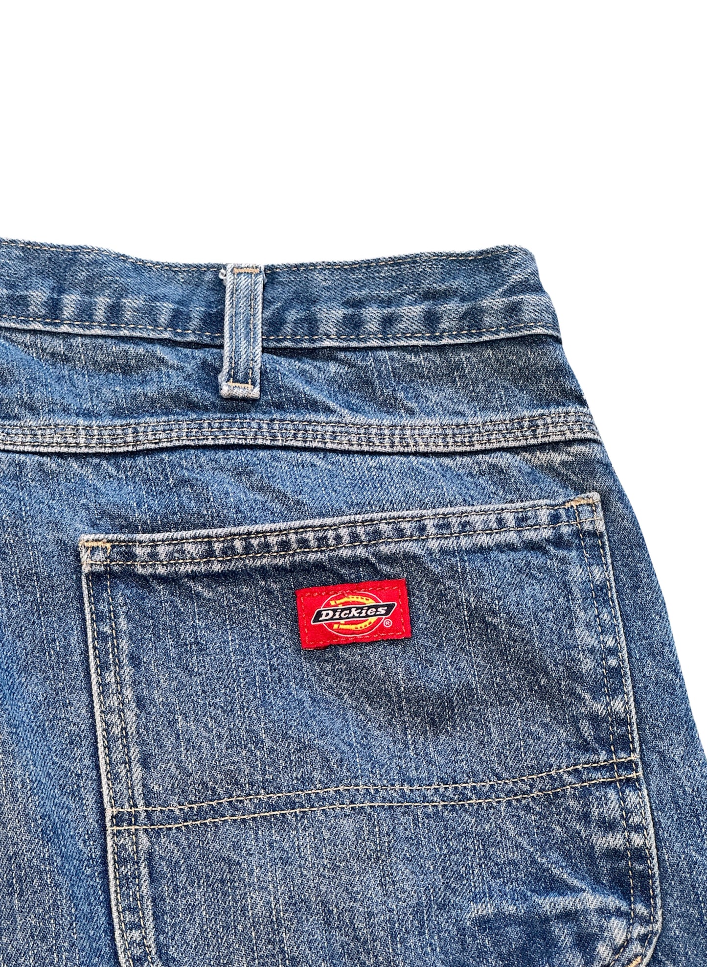 (SUP-395) 90's Dickies CARPENTER DENIM SHORTS "CUT OFF" (w40相当)