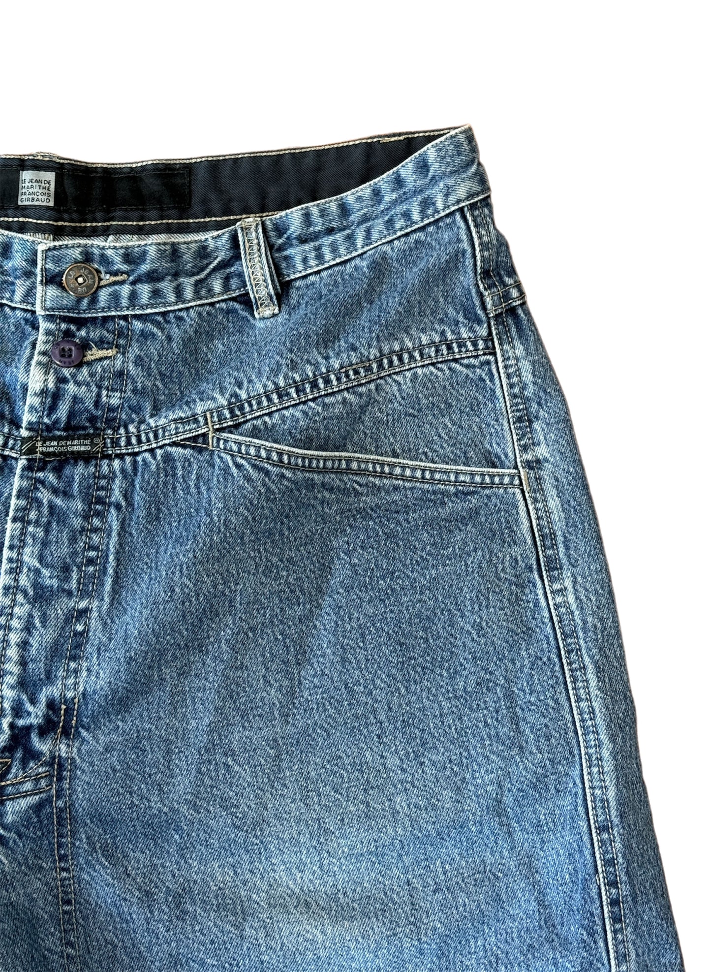 (SUP-122) MARITHE FRANCOIS GIRBAUD DENIM SHORTS (W36)