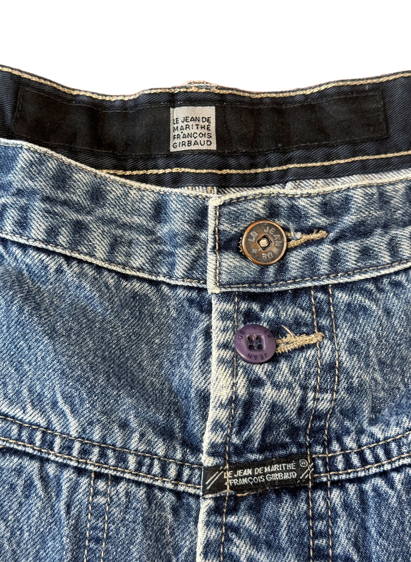 (SUP-122) MARITHE FRANCOIS GIRBAUD DENIM SHORTS (W36)