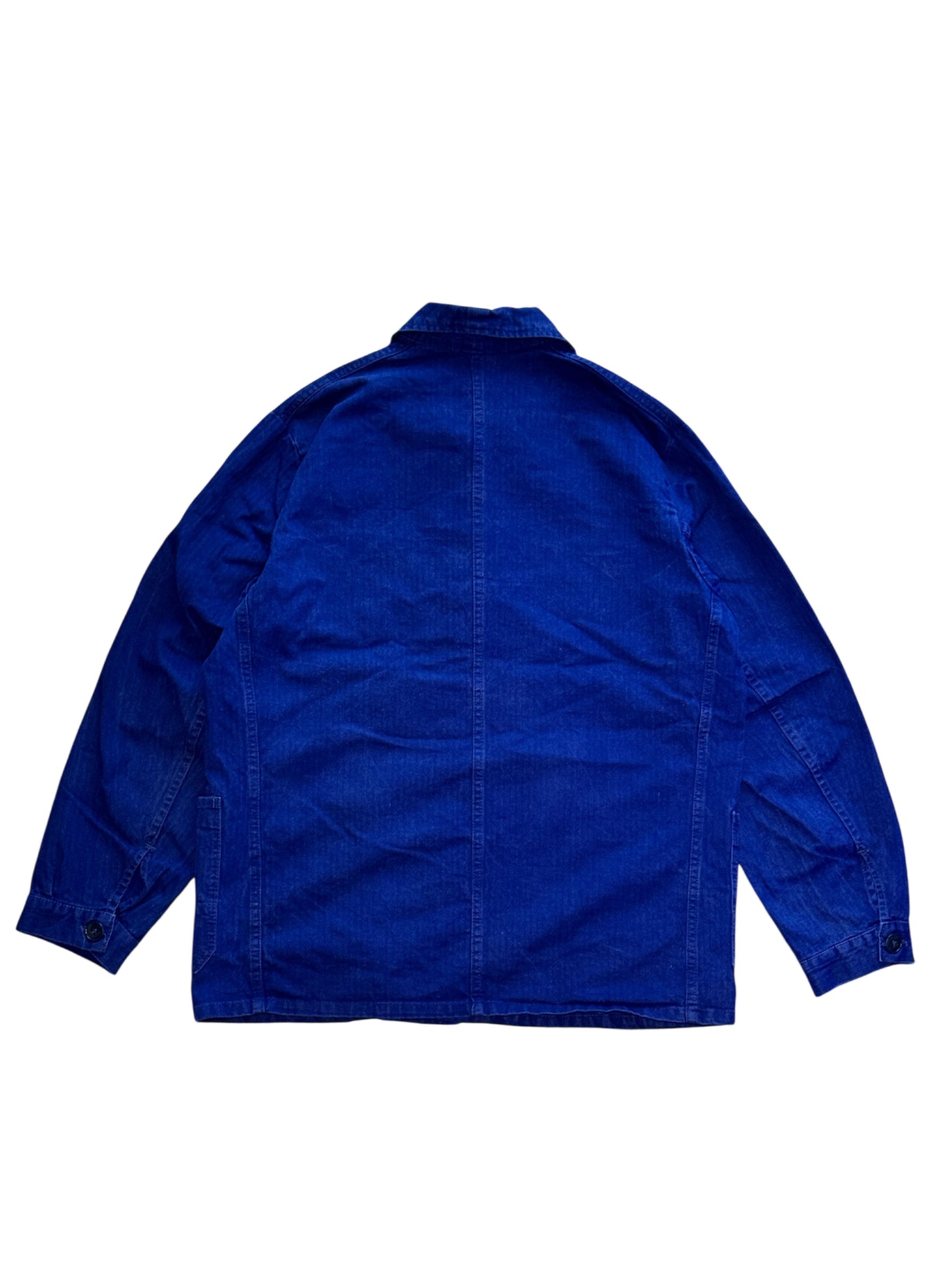 (SUP-411) HERRINGBONE EURO WORK JACKET - BLUE (50・Lサイズ相当)