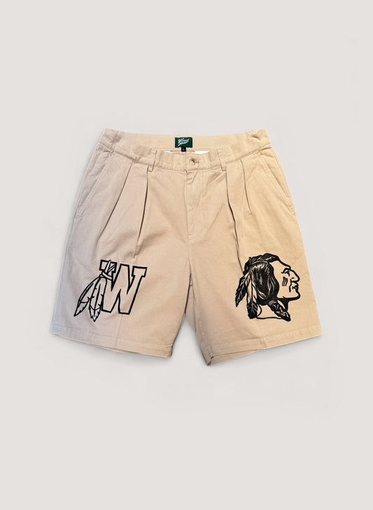 WOODBLOCK CUSTOMIZED 2TUCK CHINO SHORT PANT STAMP (WB-25SS-021)