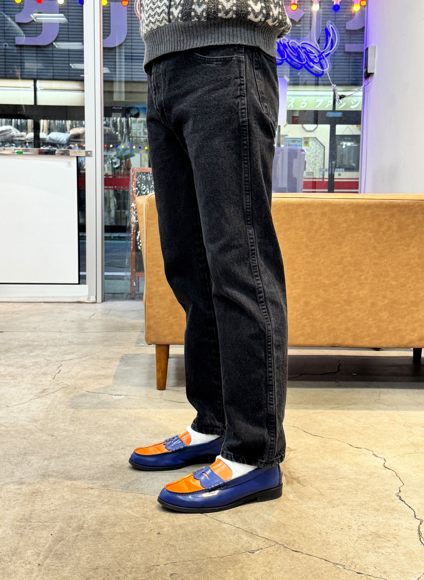 (SUP-491) RUSTLER BLACK DENIM - W34 x L30 - MADE IN MEXICO