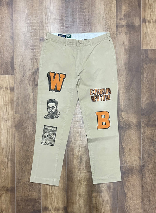 EXPANSION NY x WOODBLOCK CUSTOMIZED VINTAGE CHINO PANTS(WB-23AW-EXPC15)