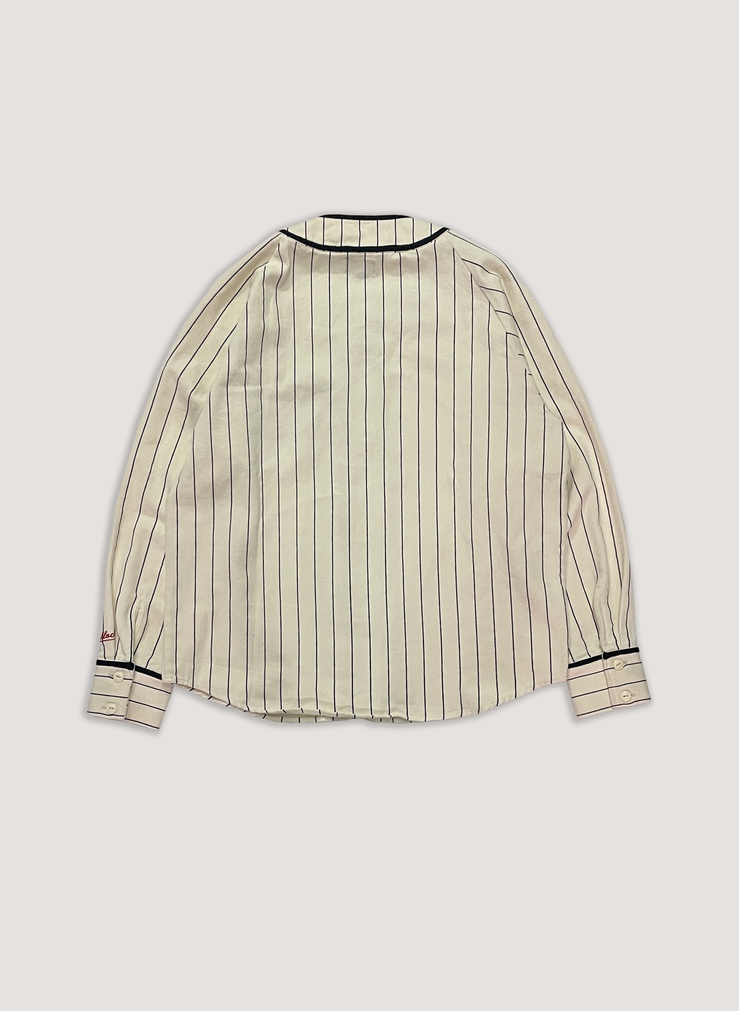 WOODBLOCK FELT PATCHED LS BASEBALL SHIRT STRIPE(WB-23AW-020)