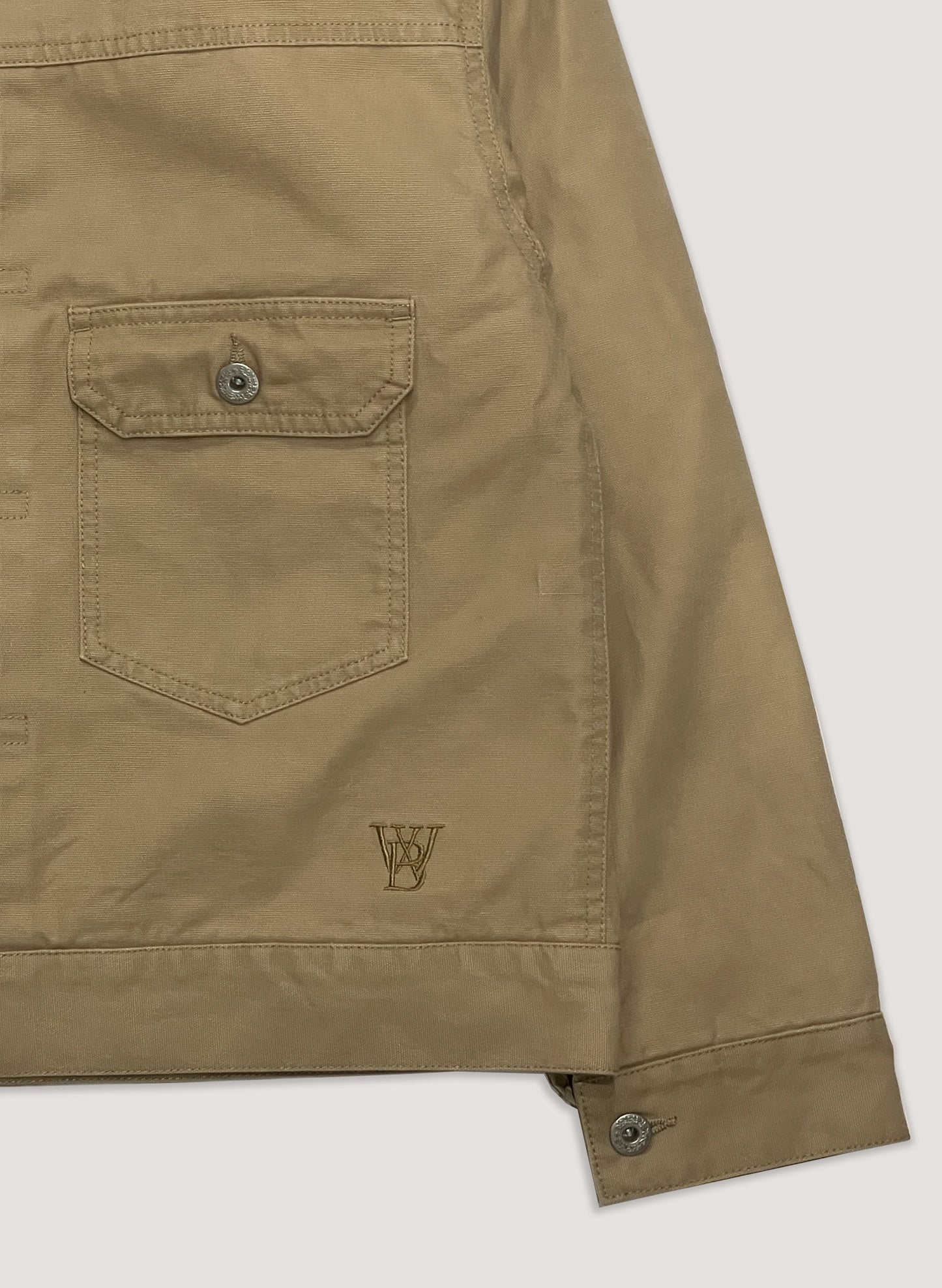 WOODBLOCK 1st TYPE QUILTING LINING DUCK JACKET BEIGE(WB-23AW-038)
