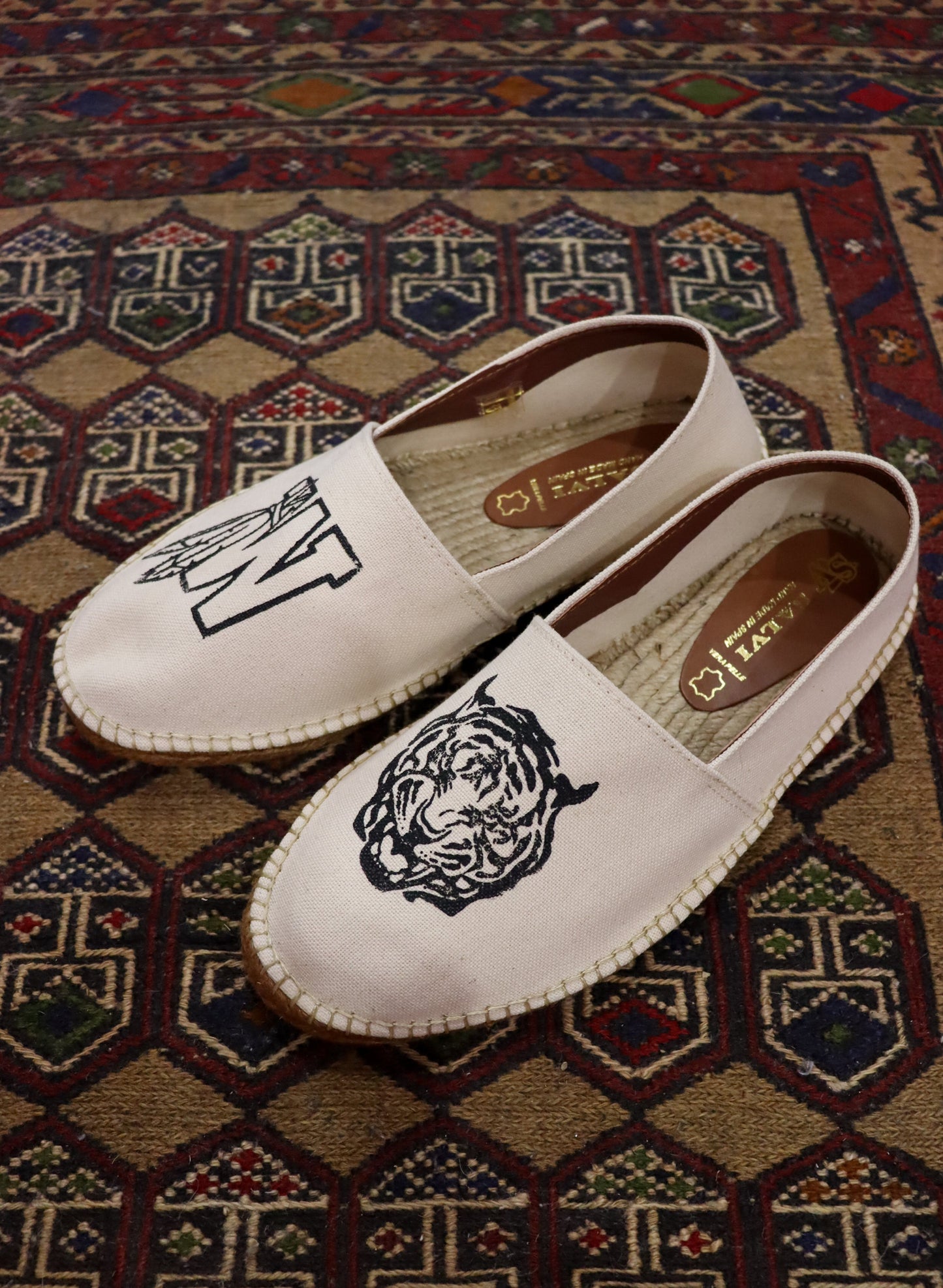 WOODBLOCK CUSTOMIZED SALVI ESPADRILLE(23SS-020-IVO/BLK)