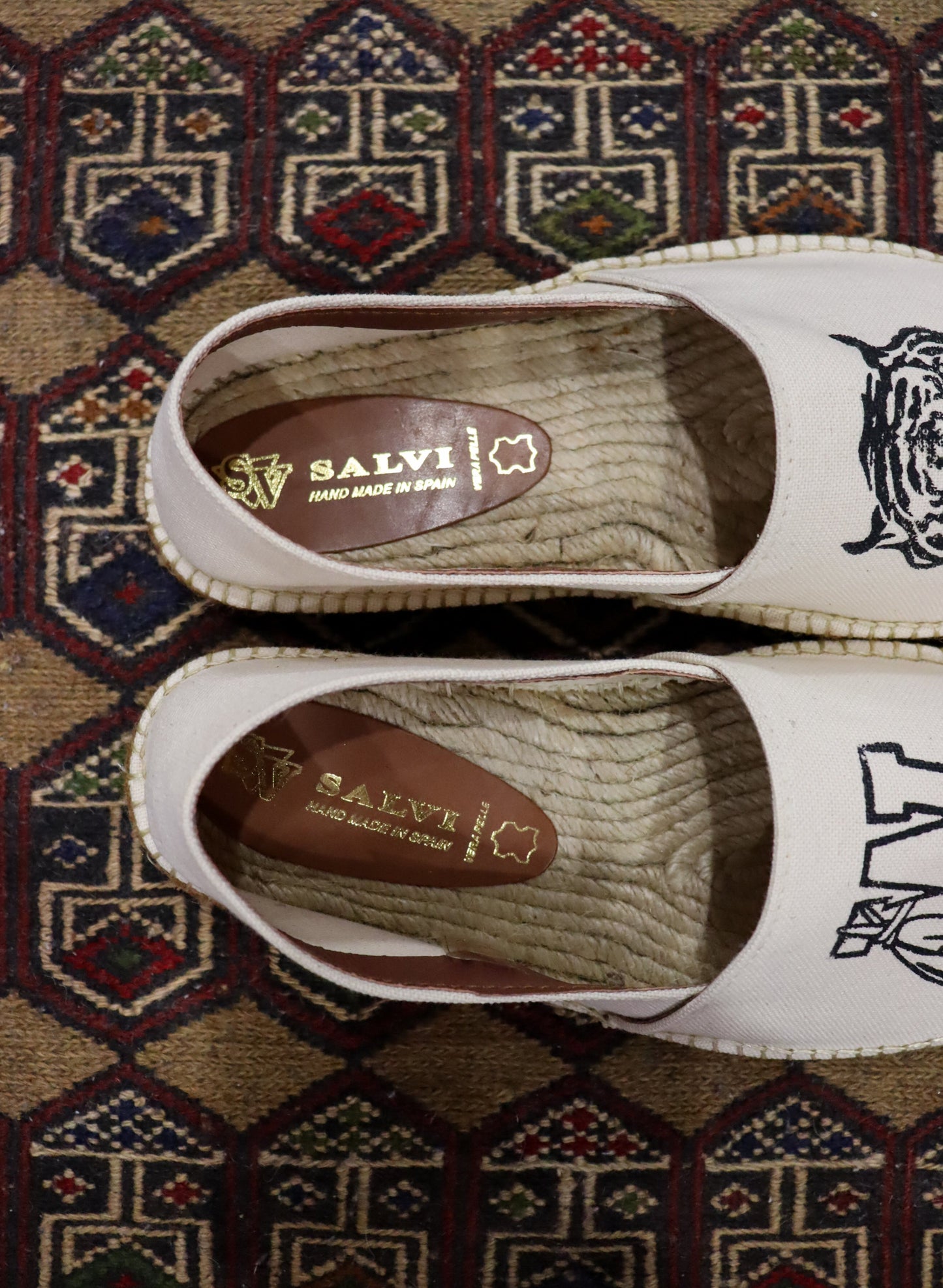 WOODBLOCK CUSTOMIZED SALVI ESPADRILLE(23SS-020-IVO/BLK)