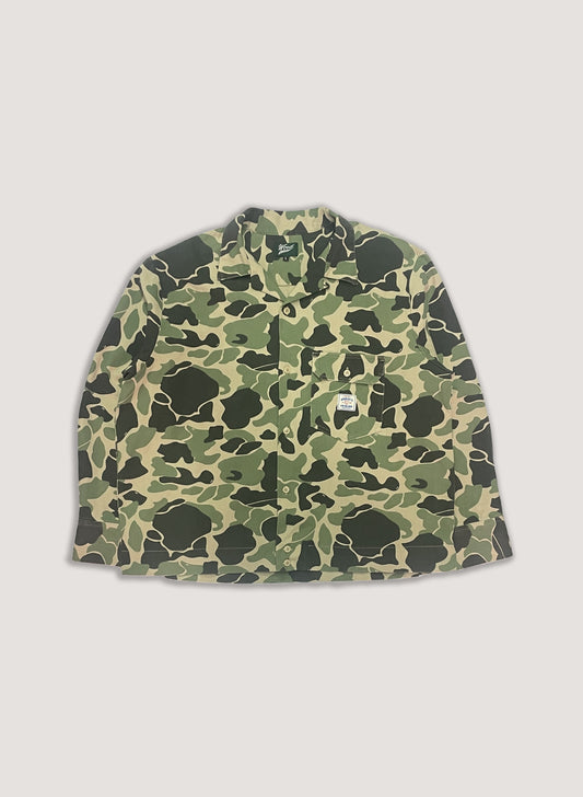 WOODBLOCK OPEN COLLAR SHIRT JACKET CAMO(WB-23AW-019)