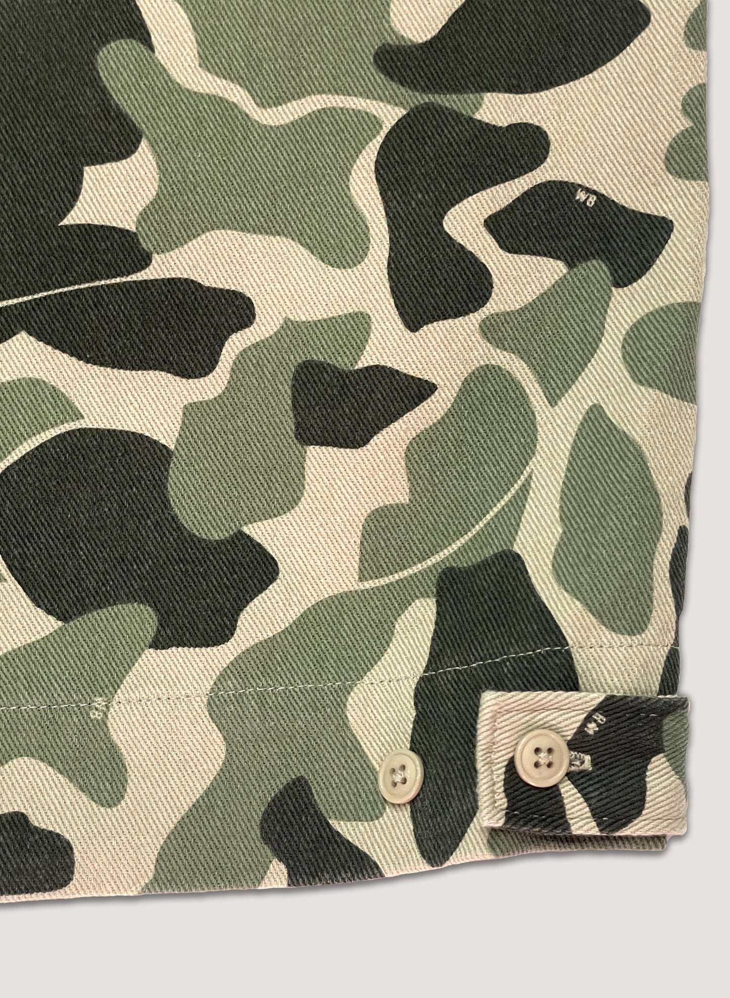 WOODBLOCK OPEN COLLAR SHIRT JACKET CAMO(WB-23AW-019)