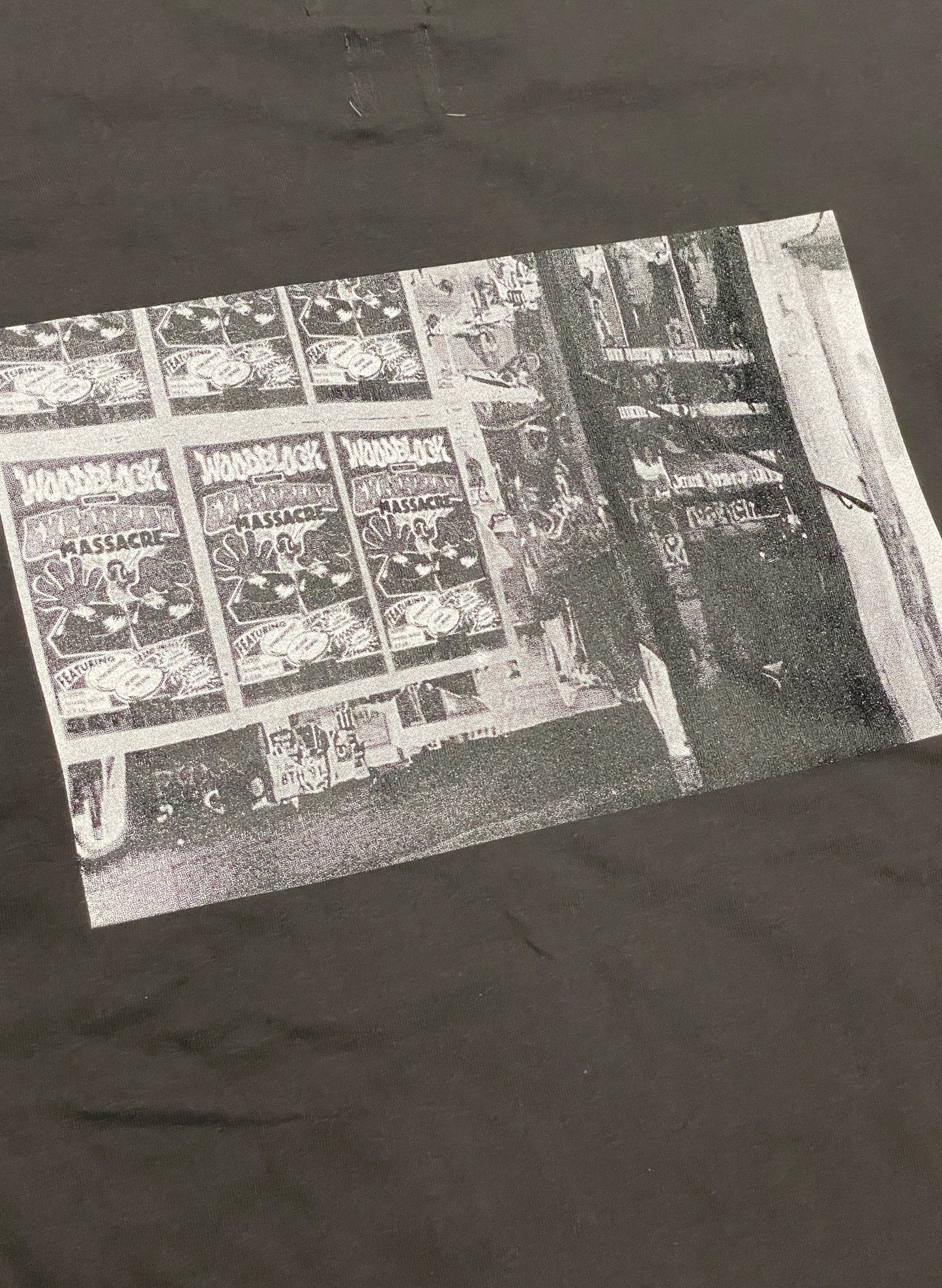 EXPANSION NY x WOODBLOCK POSTER PHOTO LS TEE CHARCOAL (WB-23AW-EXP02)