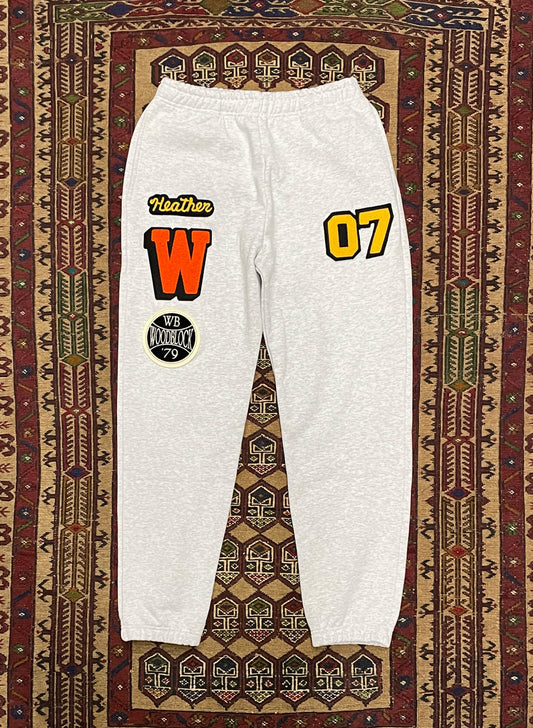 WOODBLOCK MULTI PATCHED SWEAT PANTS ASH #E (WB-23AW-045)