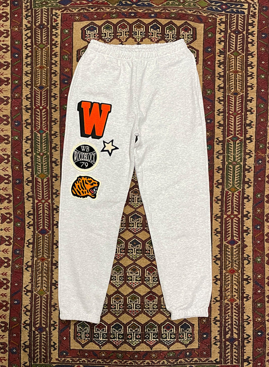 WOODBLOCK MULTI PATCHED SWEAT PANTS ASH #F (WB-23AW-046)