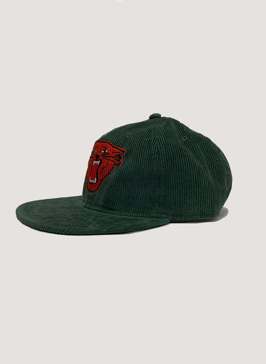 WOODBLOCK EMBROIDERY CORDUROY TIGER CAP GREEN (WB-24SS-011)
