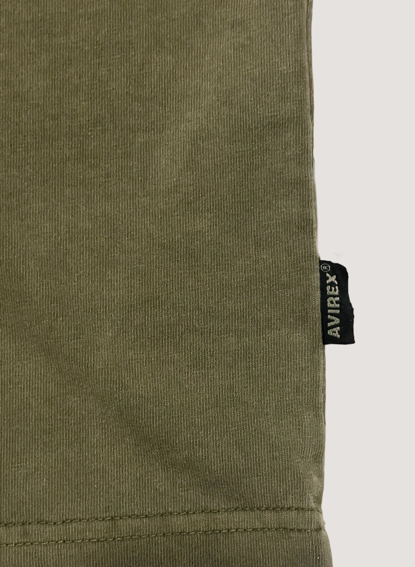 AVIREX x WOODBLOCK FADE WASH TEE OLIVE (WB-23SS-A01)