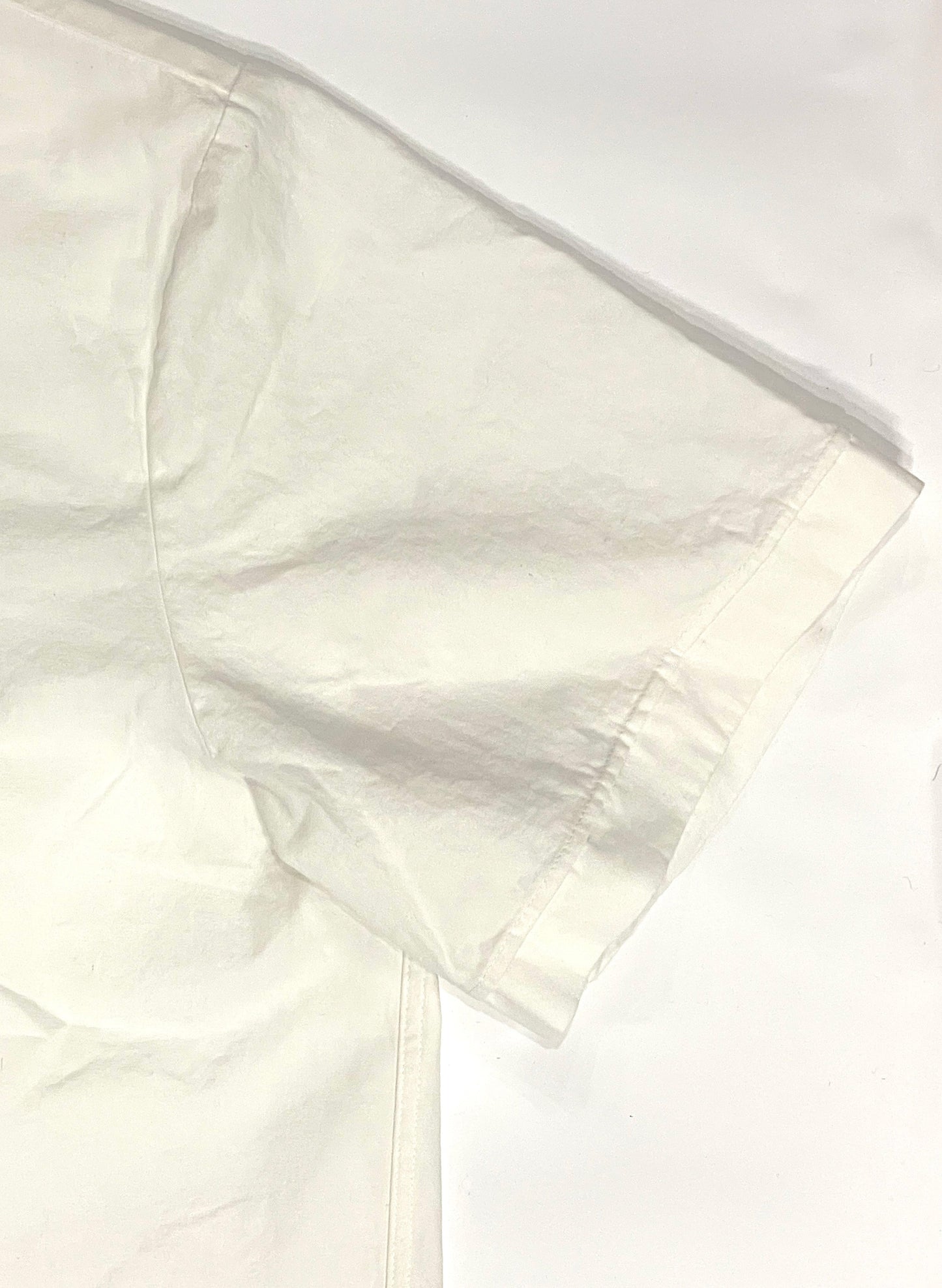 WOODBLOCK S/S OPEN COLLAR SHIRT WITH FELT PATCHES OFF WHITE(23SS-016)