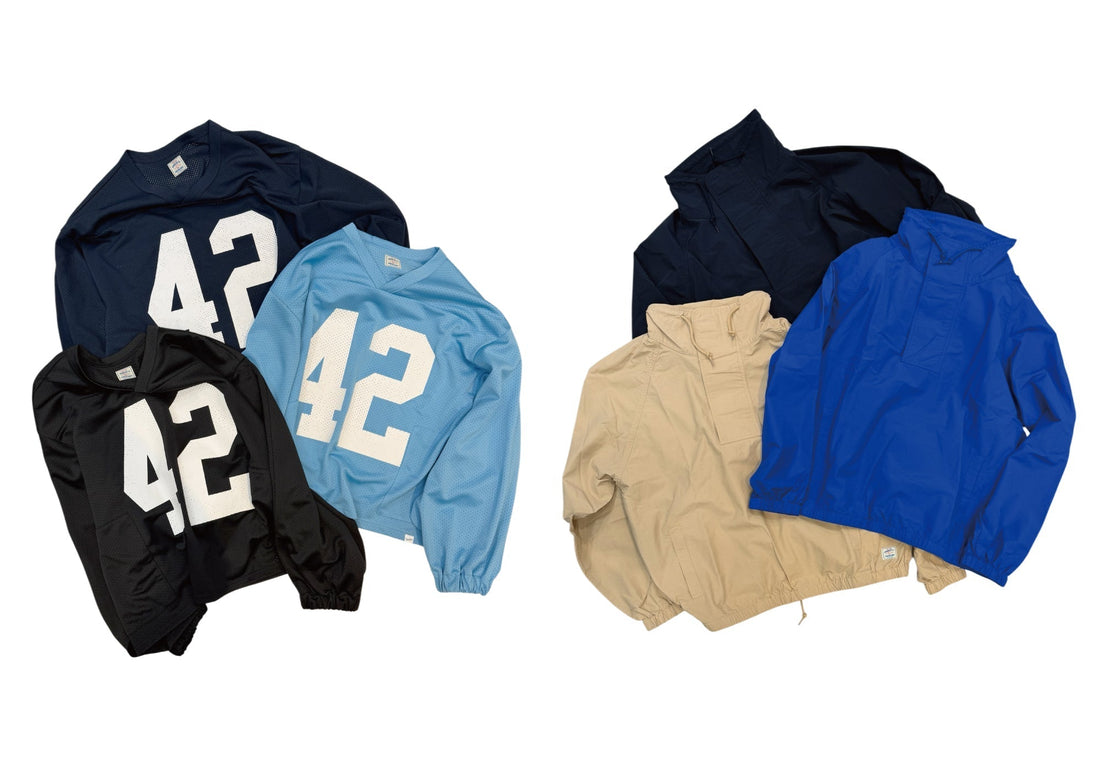 WOODBLOCK 42 LS MESH FOOTBALL SHIRT & CTN NYLON PULLOVER JACKET