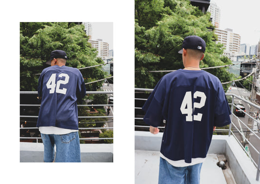 WOODBLOCK 42 MESH FOOTBALL SHIRT.