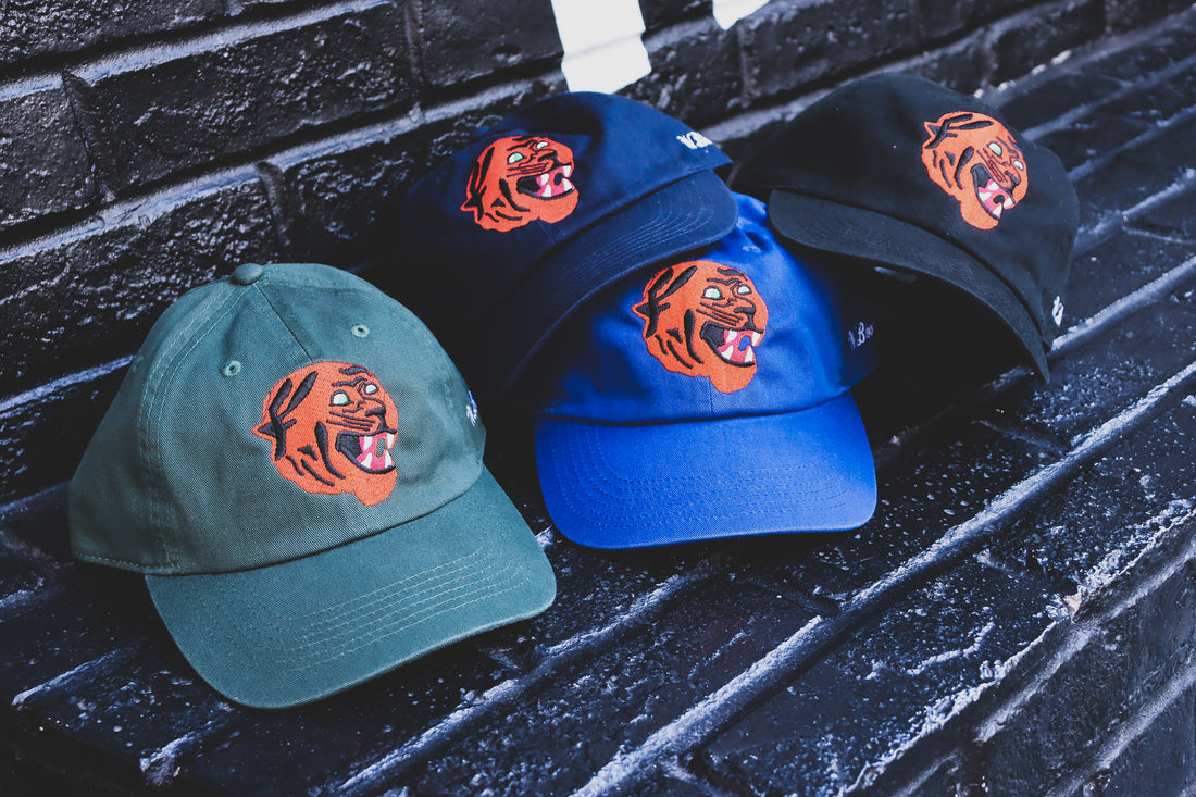 23SS WOODBLOCK EMBROIDERY TIGER & CHIEF CAP.