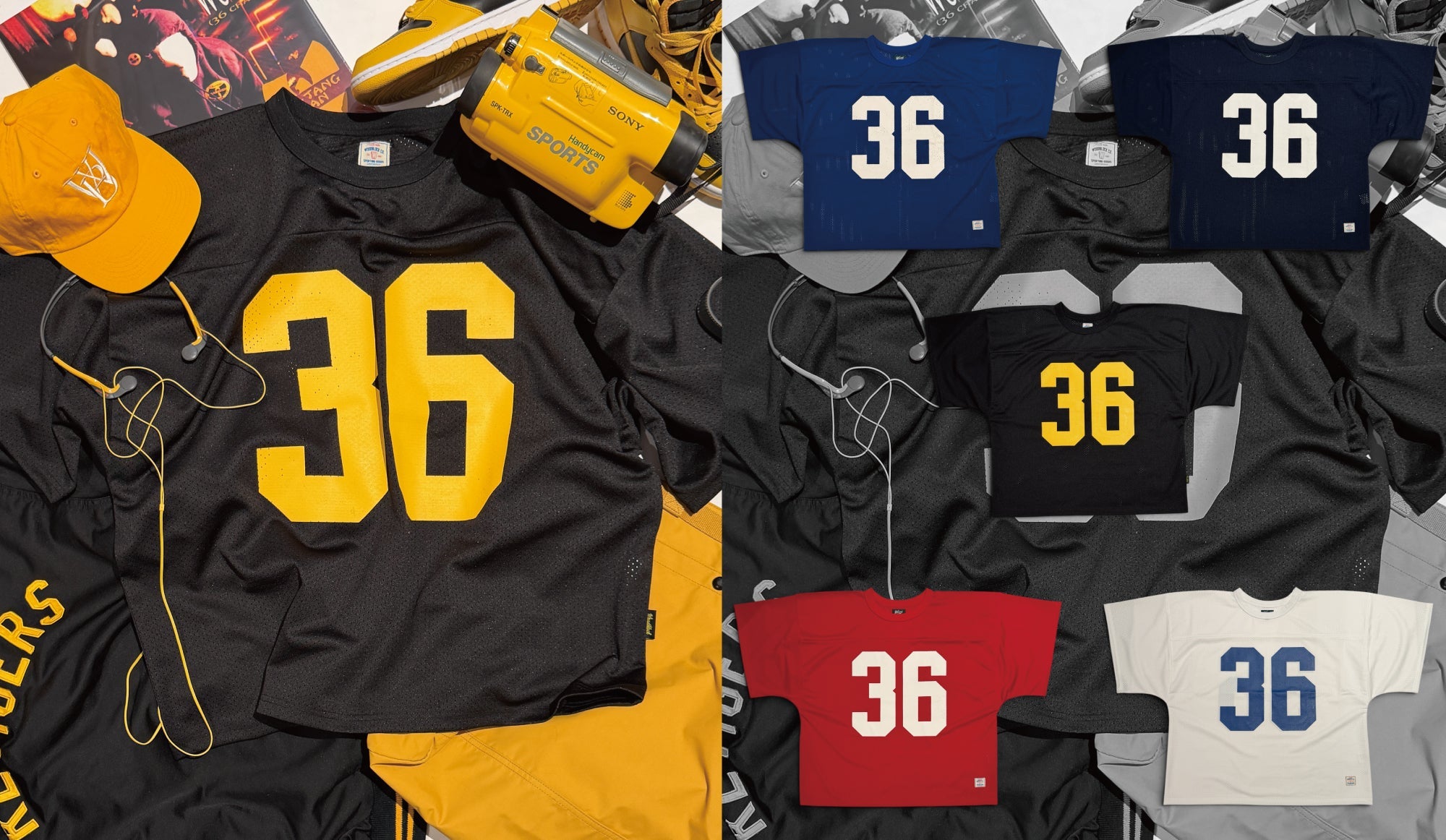 WOODBLOCK 36 S/S CREW NECK MESH FOOTBALL SHIRT