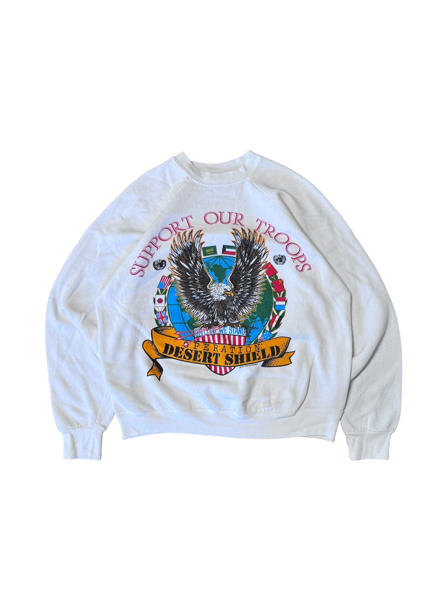 (SUP-004)  SUPPORT OUR TROOPS EAGLE SWEAT  (L)