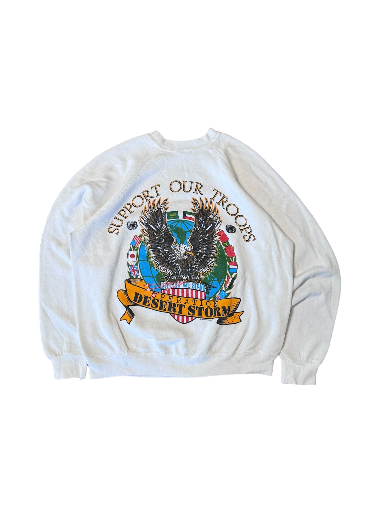 (SUP-004)  SUPPORT OUR TROOPS EAGLE SWEAT  (L)