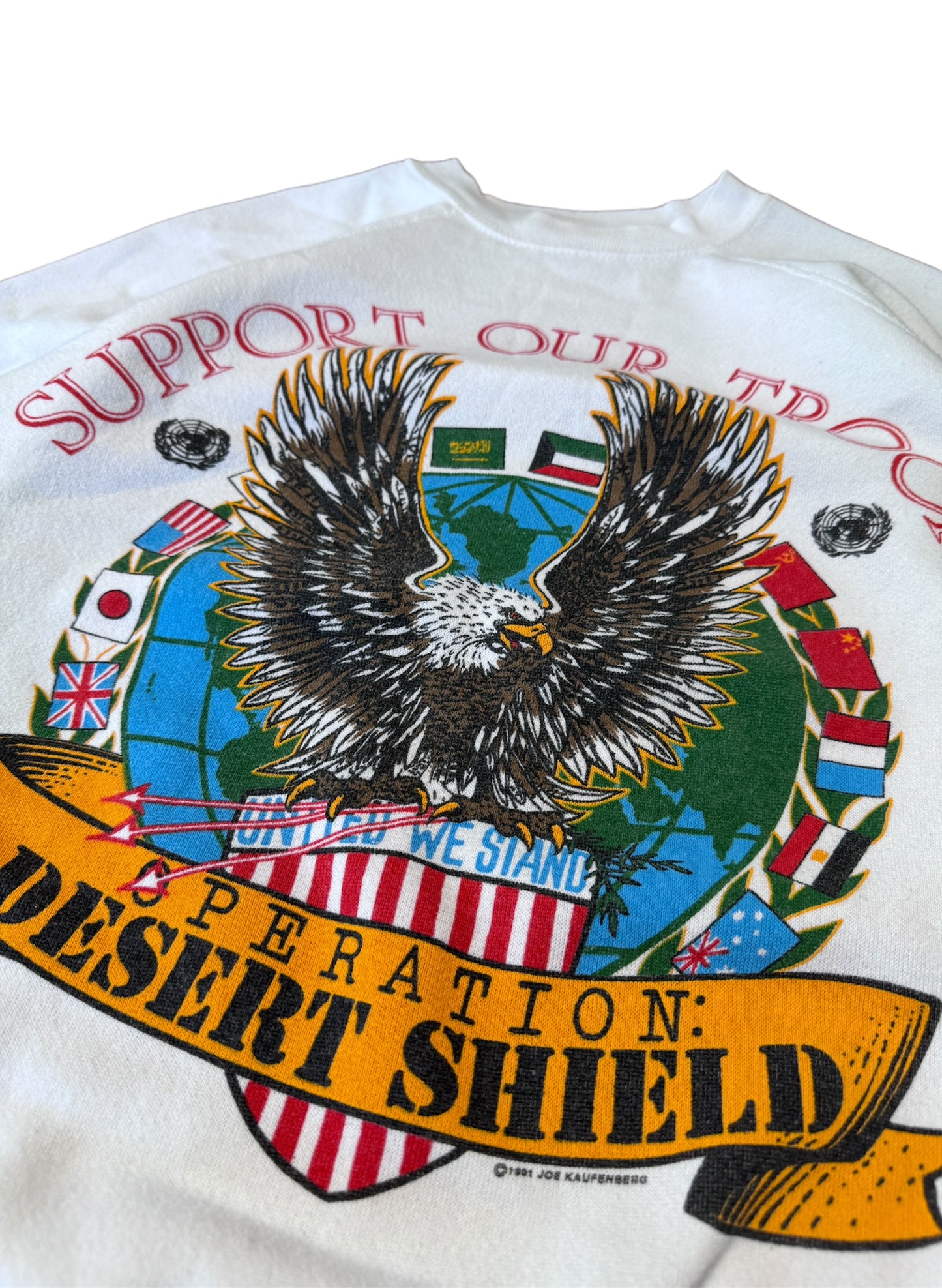 (SUP-004)  SUPPORT OUR TROOPS EAGLE SWEAT  (L)