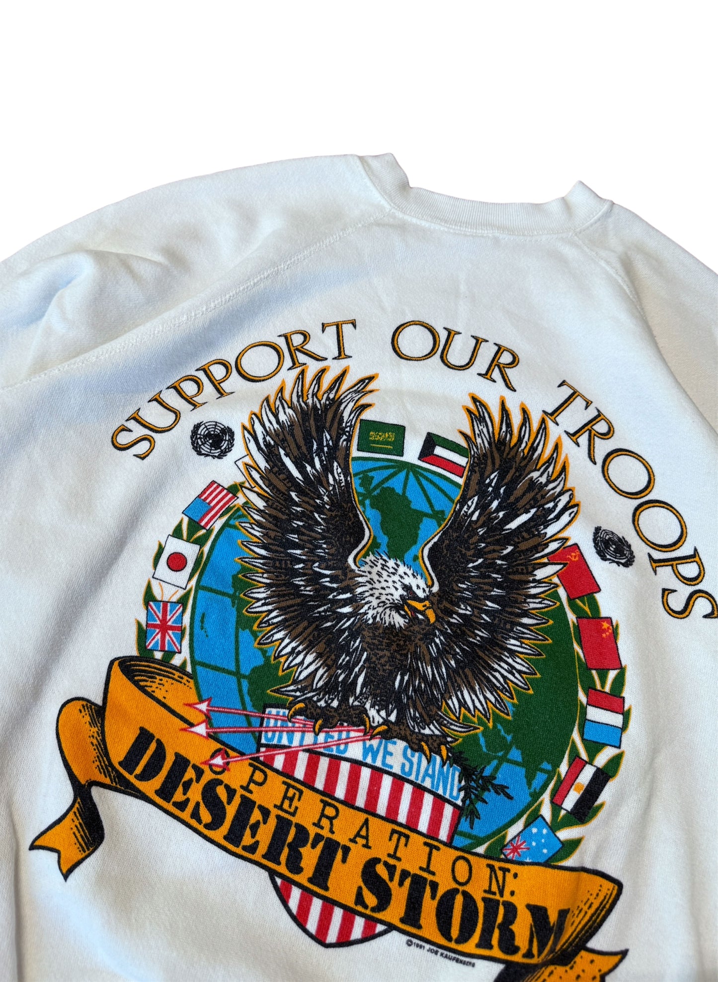 (SUP-004)  SUPPORT OUR TROOPS EAGLE SWEAT  (L)